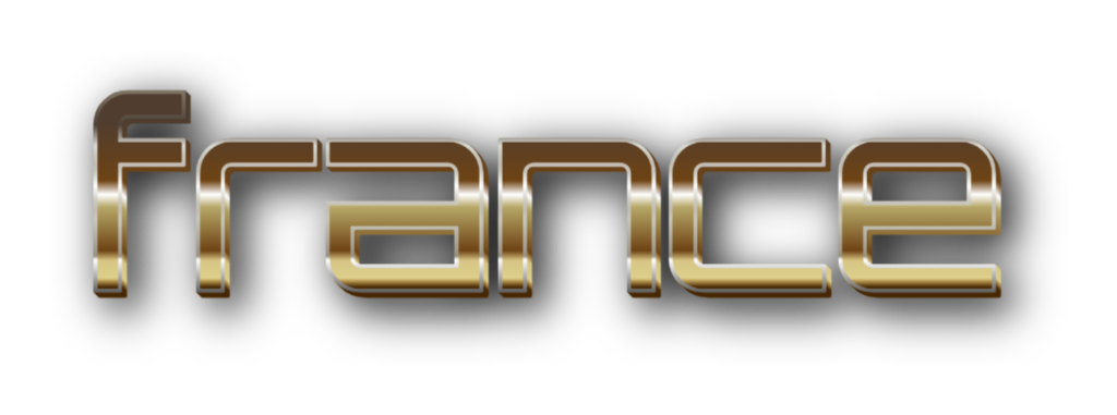 3D France metal text image
