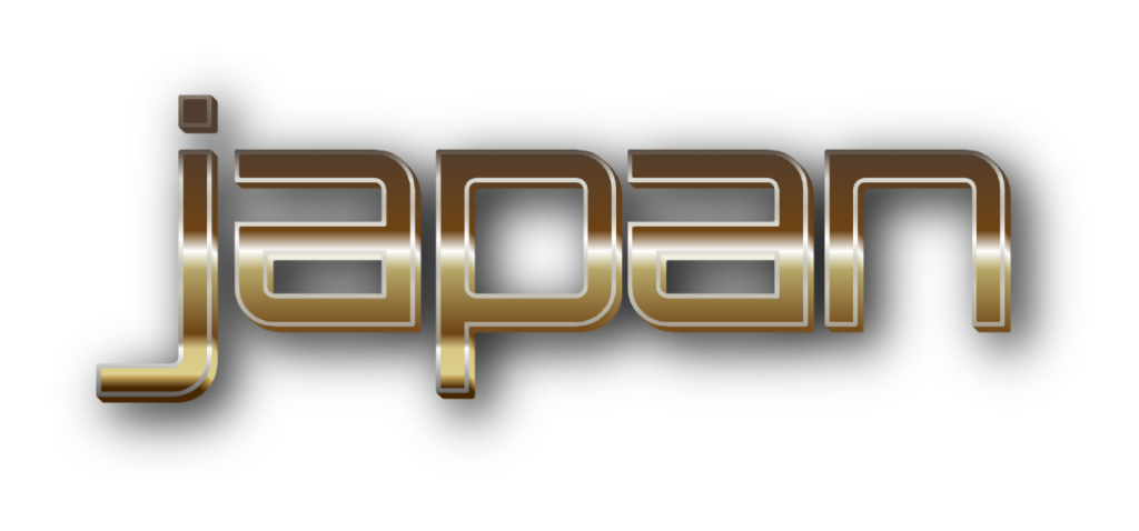 3D Japan metal text image