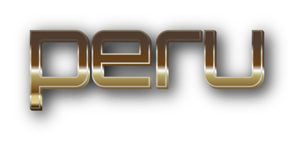 3D Peru metal text image