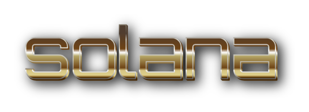 3D Solana metal text image