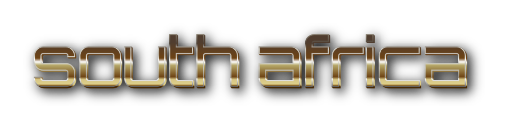 3D South Africa metal text image
