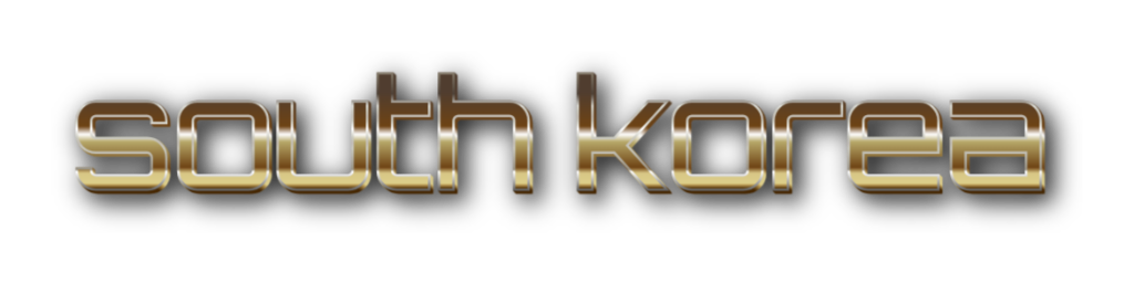 3D South Korea metal text image