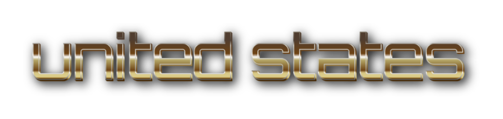 3D United States metal text image