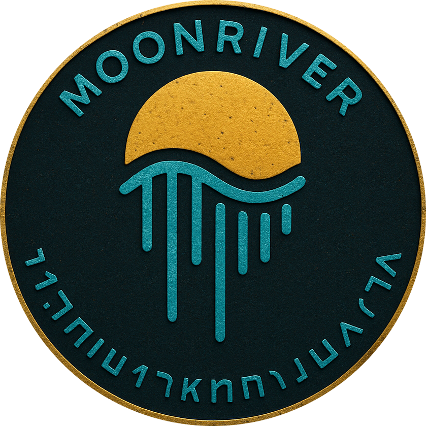 3d Gold Moonriver MOVR Token